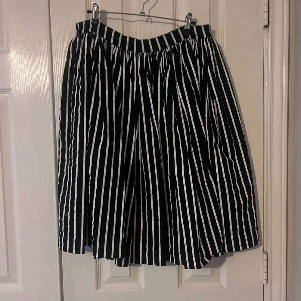 Pinup Couture Black & White Vertical Stripe skirt